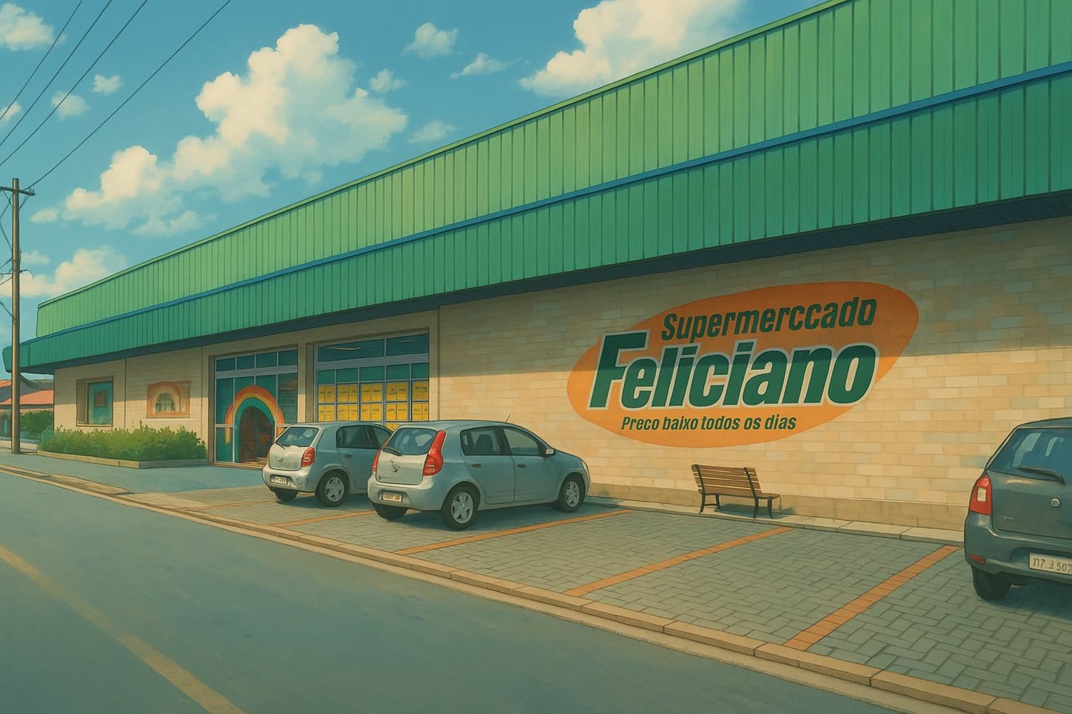 Fachada do Supermercado Feliciano em Tijucas